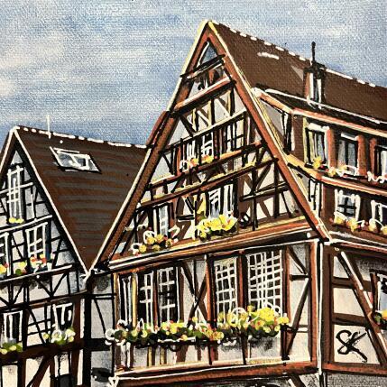 Pintura Les colombages de Strasbourg por Touras Sophie-Kim  | Pintura Realismo Aceite Naturalezas muertas