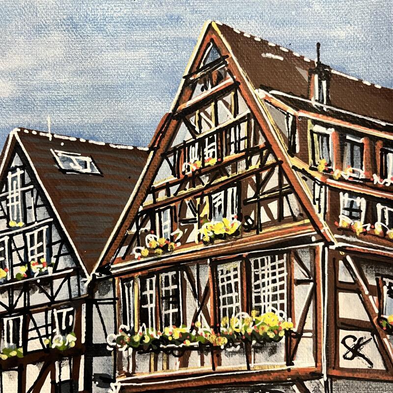 Pintura Les colombages de Strasbourg por Touras Sophie-Kim  | Pintura Realismo Naturalezas muertas Aceite