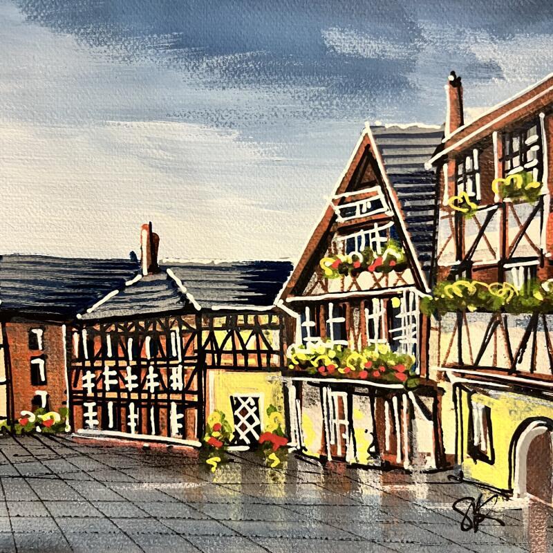 Pintura Ruelle et colombages Strasbourgeois por Touras Sophie-Kim  | Pintura Realismo Naturalezas muertas Aceite