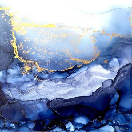 Gemälde Bleu velvet 2784 von Depaire Silvia | Gemälde Abstrakt Acryl Landschaften, Marine, Minimalistisch, Pop-Ikonen