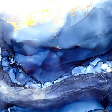 Peinture Bleu velvet 2808 par Depaire Silvia | Tableau Abstrait Acrylique Marine, Paysages