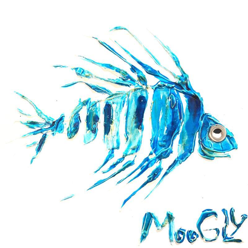 Painting FLEMUS by Moogly | Painting Raw art Animals Acrylic Resin Pigments