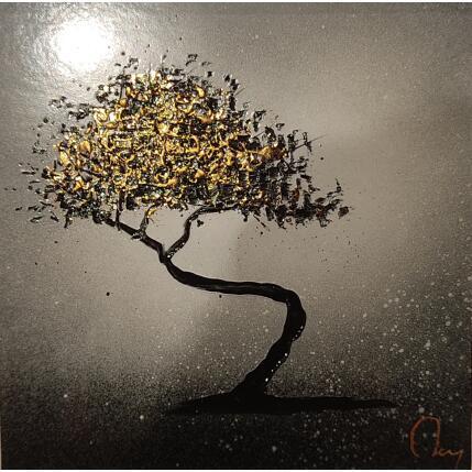 Painting with the wind by Rey Julien | Painting Figurative Gold leaf