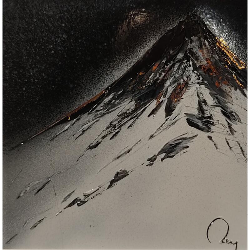 Painting golden night by Rey Julien | Painting Figurative Gold leaf