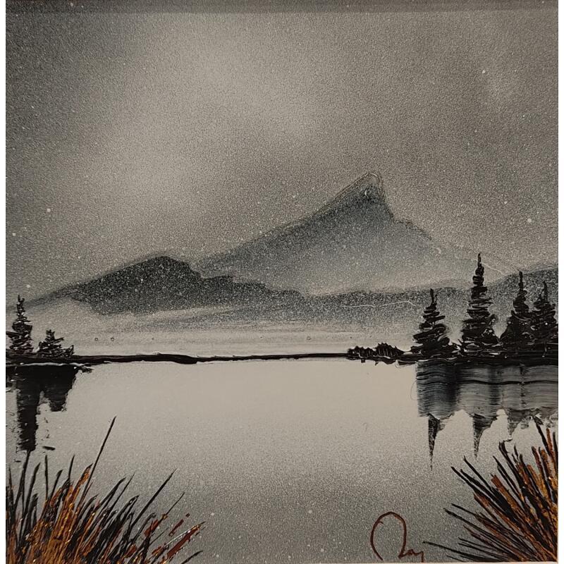 Gemälde foggy day von Rey Julien | Gemälde Figurativ Blattgold