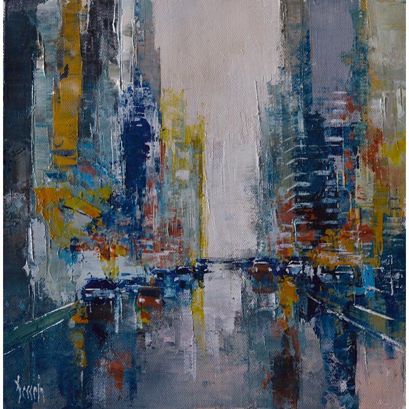 Peinture New York F28 par Dessein Pierre | Tableau Figuratif Huile