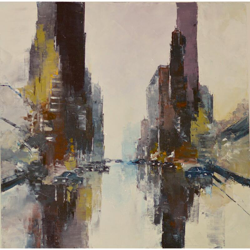 Peinture Diamond district par Dessein Pierre | Tableau Figuratif Huile