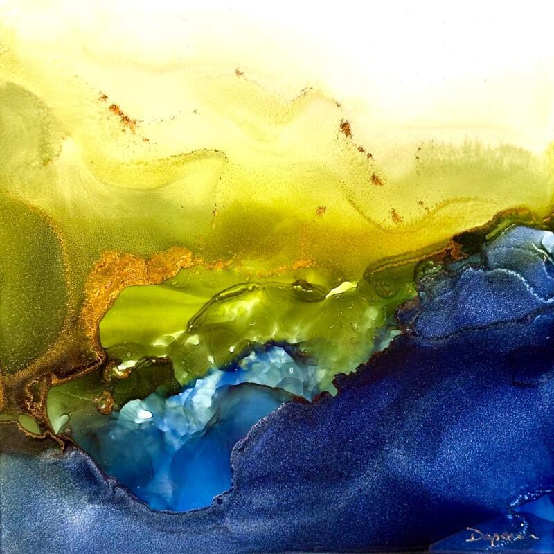 Painting Colibri 2744 by Depaire Silvia | Painting Abstract Landscapes Minimalist Acrylic