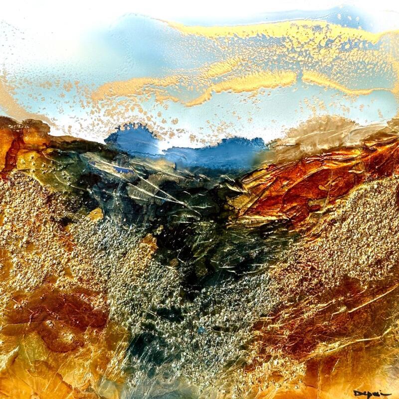 Painting Bronze age 2617 by Depaire Silvia | Painting Abstract Landscapes Minimalist Acrylic