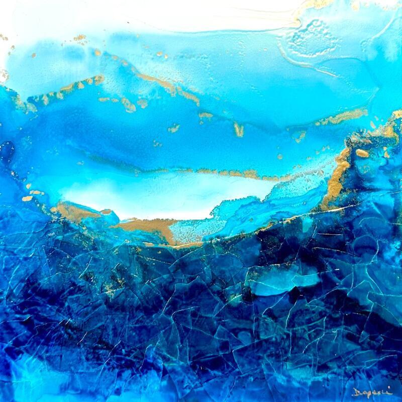 Painting Poésie marine 2600 by Depaire Silvia | Painting Abstract Landscapes Marine Minimalist Acrylic