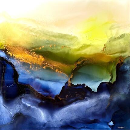 Painting Colibri 2828 by Depaire Silvia | Painting Abstract Acrylic Landscapes, Marine, Minimalist