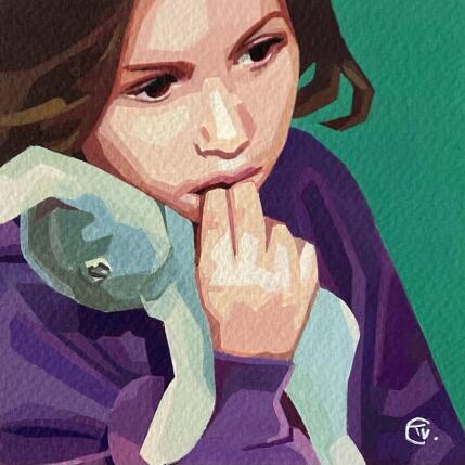 Peinture F1 No Name 103-21490-20251104-1 par Colin Véronique | Tableau Figuratif Acrylique Enfant, Portraits, Scènes de vie