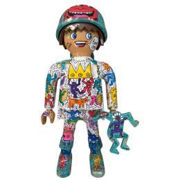Sculpture PLAYMOBIL XXL 63cm KEITH HARING  by Frany La Chipie | Sculpture