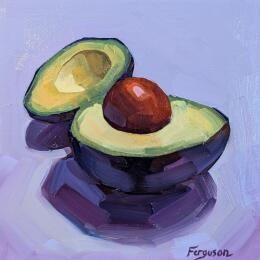 Painting Avocad-oh! by Ferguson Danielle | Painting Figurative Oil Pop icons, Still-life