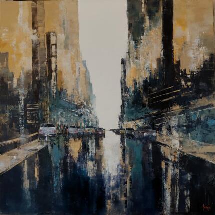 Painting 5th Avenue by Dessein Pierre | Painting Figurative Oil Urban