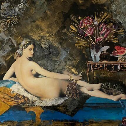 Painting L’éveil des sens by Romanelli Karine | Painting Figurative Acrylic, Gluing Nude