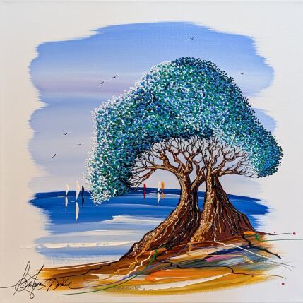 Painting Le chemin des oliviers bleus by Fonteyne David | Painting Figurative Acrylic