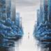 Painting La ville recomposée by Galloro Maurizio | Painting Figurative Urban Oil