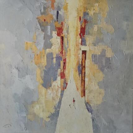 Peinture Je pense à toi par Tomàs | Tableau Impressionnisme Huile Scènes de vie, Société, Urbain