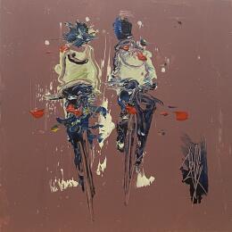 Painting Balade by Raffin Christian | Painting Figurative Oil Life style