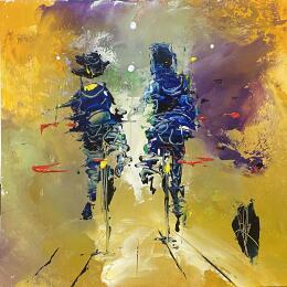 Painting Au parc by Raffin Christian | Painting