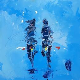 Painting Balade bleutée by Raffin Christian | Painting