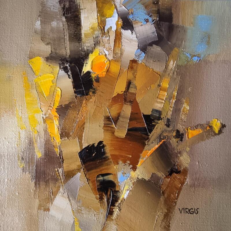 Gemälde Yellow autumn von Virgis | Gemälde Abstrakt Minimalistisch Öl