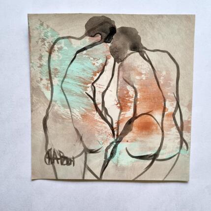 Painting Toi et mo by Chaperon Martine | Painting Figurative Acrylic Nude