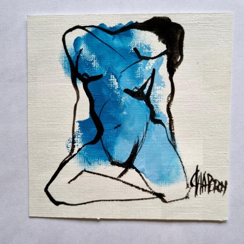 Painting Mon refuge 4 by Chaperon Martine | Painting Figurative Nude Acrylic