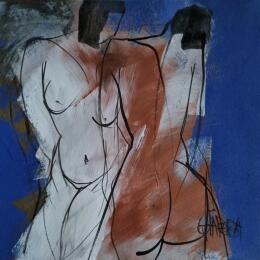 Painting Belle rencontre by Chaperon Martine | Painting