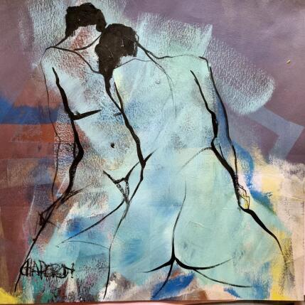 Painting Happy hours by Chaperon Martine | Painting Figurative Acrylic Nude
