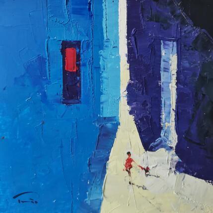 Peinture Blauet par Tomàs | Tableau Impressionnisme Huile Scènes de vie, Urbain