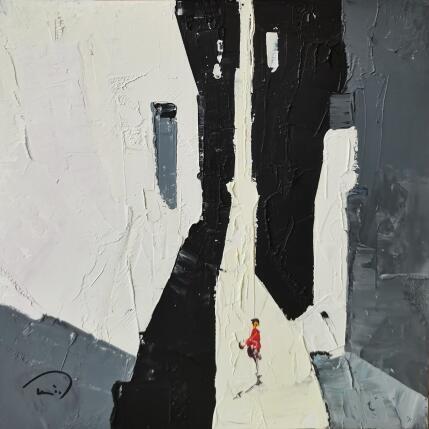 Peinture Llum grisa par Tomàs | Tableau Impressionnisme Huile Scènes de vie, Société