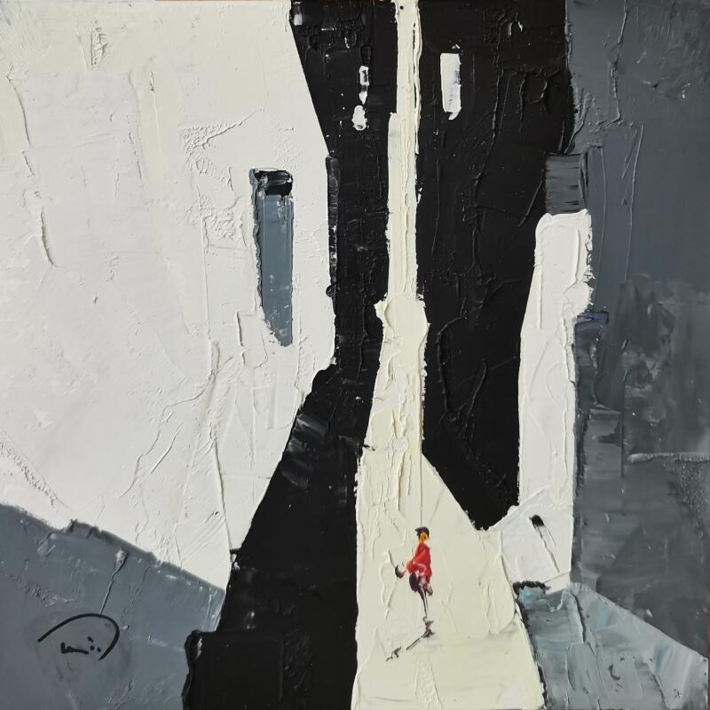 Peinture Llum grisa par Tomàs | Tableau Impressionnisme Société Scènes de vie Huile