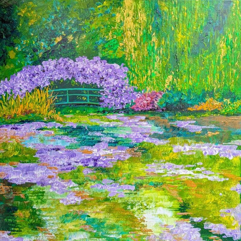 Gemälde Glycine  von Amblard Florence | Gemälde Impressionismus Natur Acryl