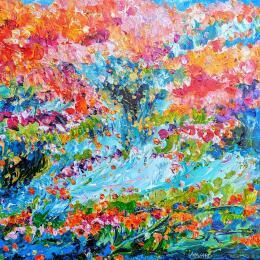 Gemälde Printemps au jardin d'Éden  von Amblard Florence | Gemälde