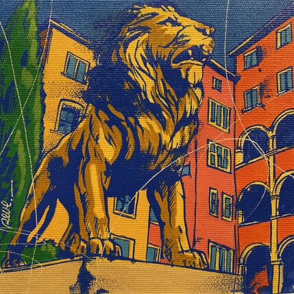 Gemälde Lion x Lyon von Revel | Gemälde Pop-Art Pop-Ikonen