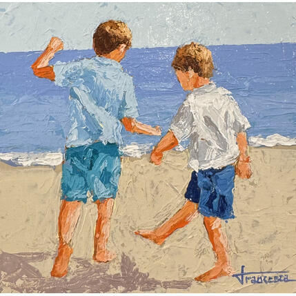 Peinture brothers par Escobar Francesca | Tableau Figuratif Acrylique