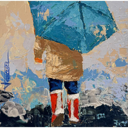 Gemälde Lluvia von Escobar Francesca | Gemälde Figurativ Acryl