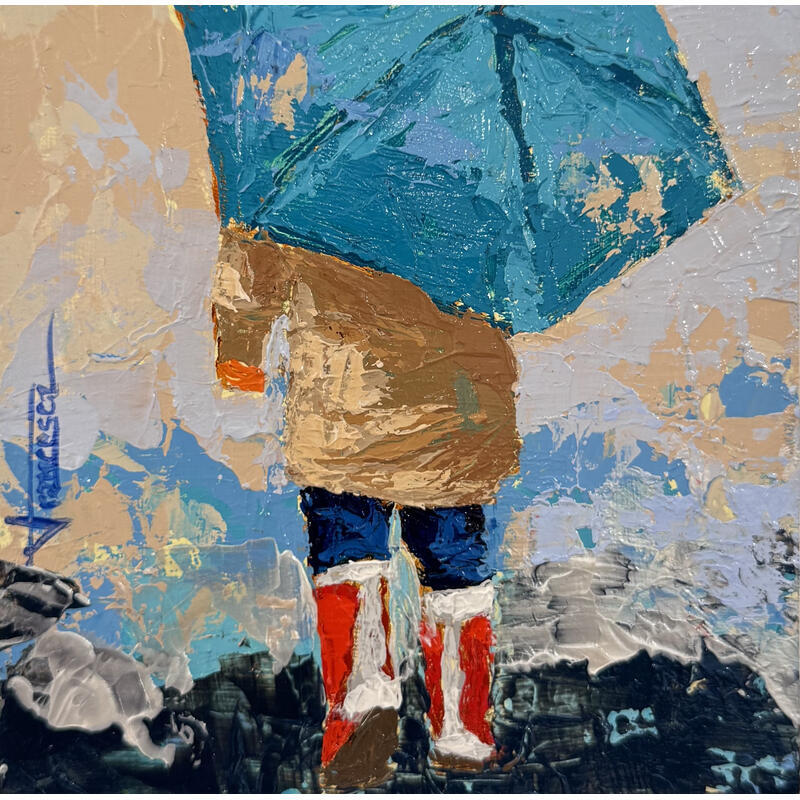 Gemälde Lluvia von Escobar Francesca | Gemälde Figurativ Acryl