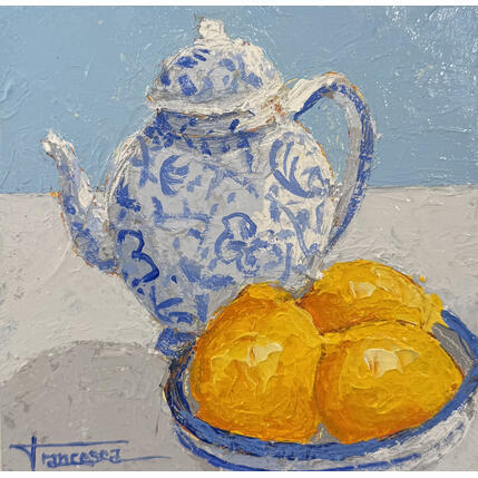 Painting te y lemon by Escobar Francesca | Painting Figurative Acrylic