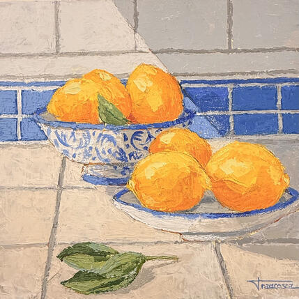 Painting Limones en la cocina by Escobar Francesca | Painting Figurative Acrylic