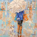 Painting Paraguas blanco by Escobar Francesca | Painting Figurative Acrylic