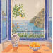 Peinture ventana al mar par Escobar Francesca | Tableau Figuratif Acrylique