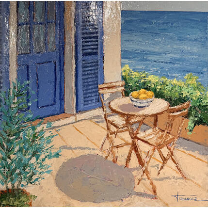 Painting el azul del mar by Escobar Francesca | Painting Figurative Acrylic