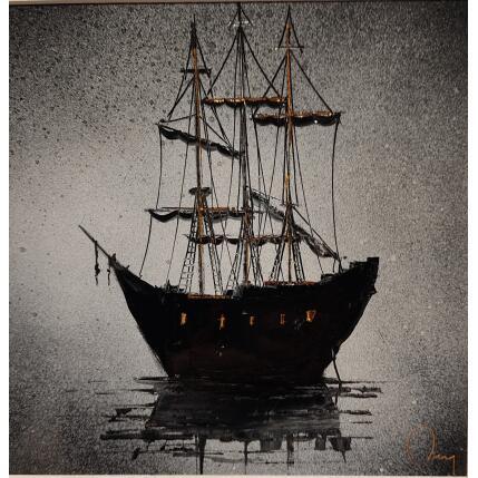 Painting Avant la tempête by Rey Julien | Painting Figurative Gold leaf Pop icons