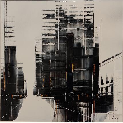 Painting Macadam by Rey Julien | Painting Figurative Gold leaf