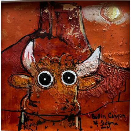 Painting Bull in the Canyon by Maury Hervé | Painting