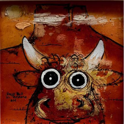 Painting Yellow bull by Maury Hervé | Painting