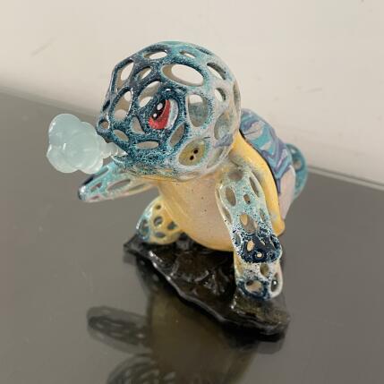 Sculpture Carapuce par Shenoda | Sculpture Pop-art Graffiti, Résine